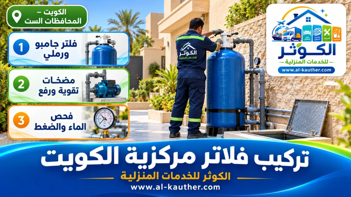 تركيب فلاتر مركزية في الكويت لفيلا مع فلتر رملي
