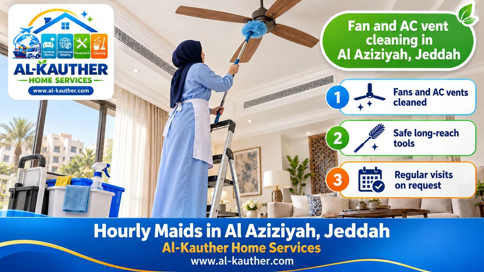 Fan and AC vent cleaning in Al Aziziyah, Jeddah