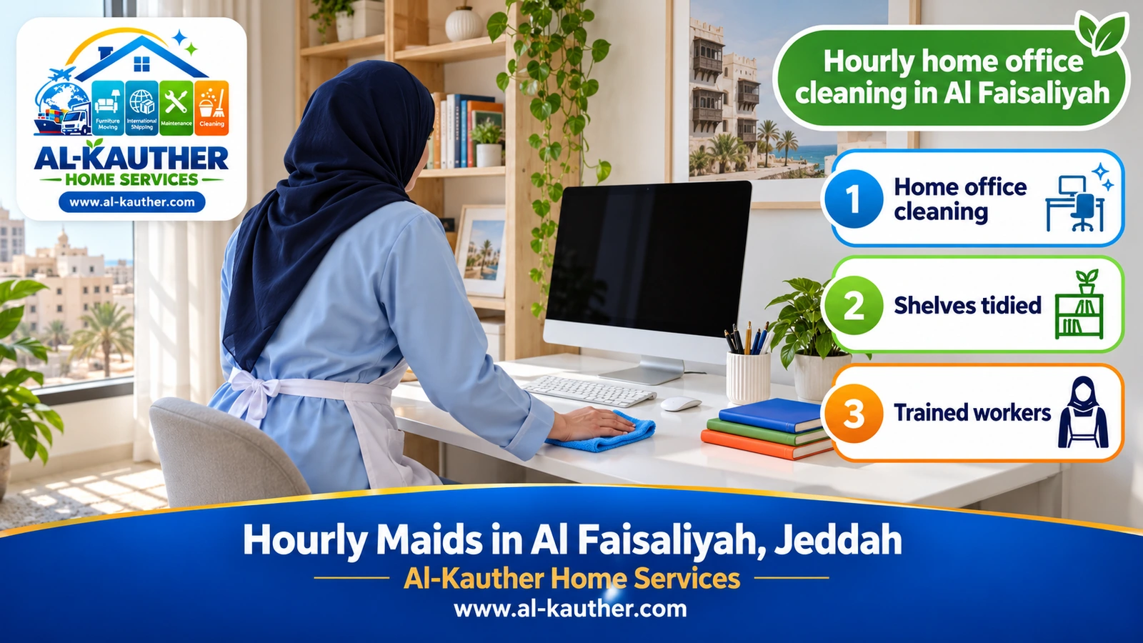 Hourly home office cleaning in Al Faisaliyah