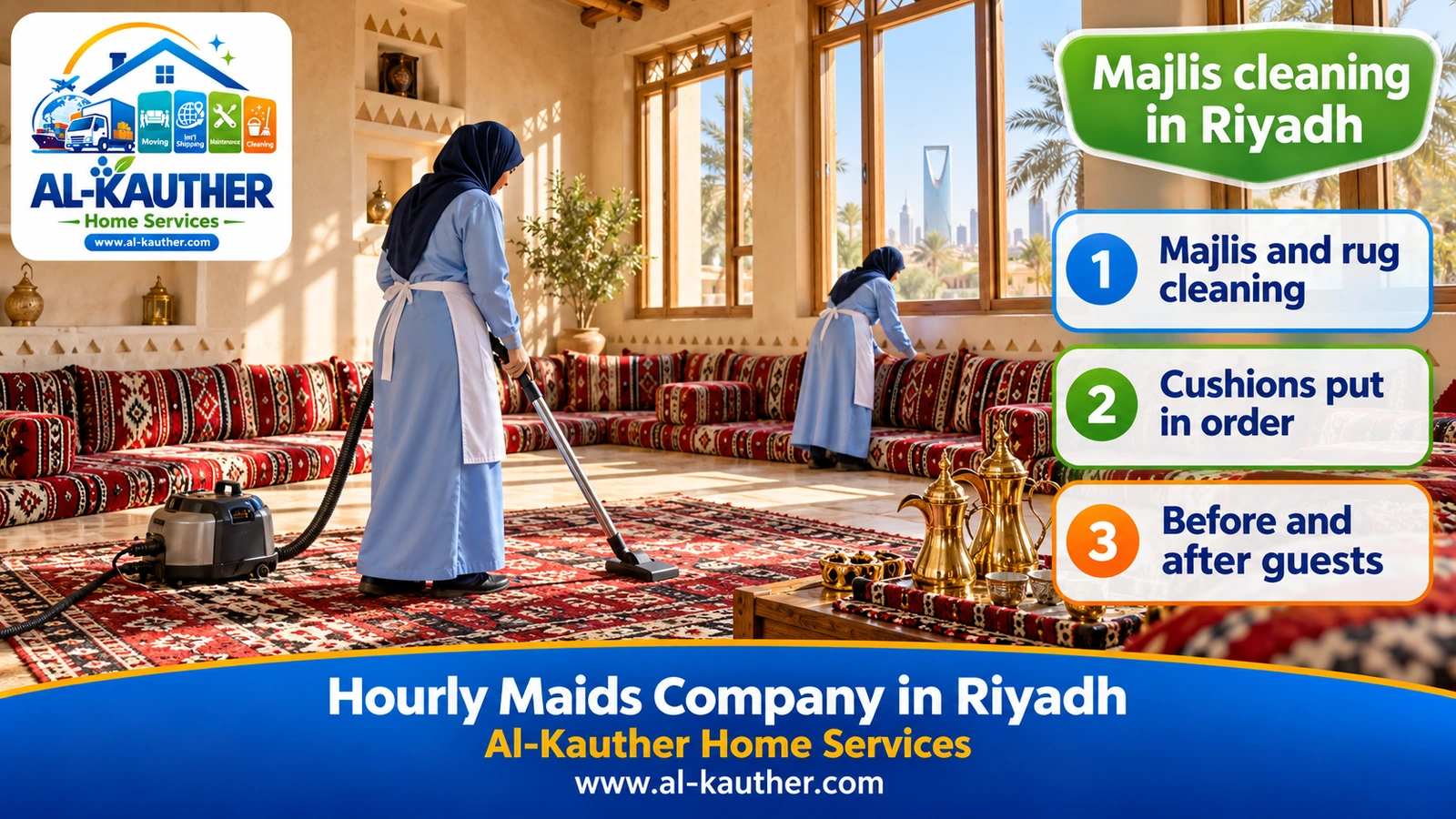 Majlis cleaning in Riyadh