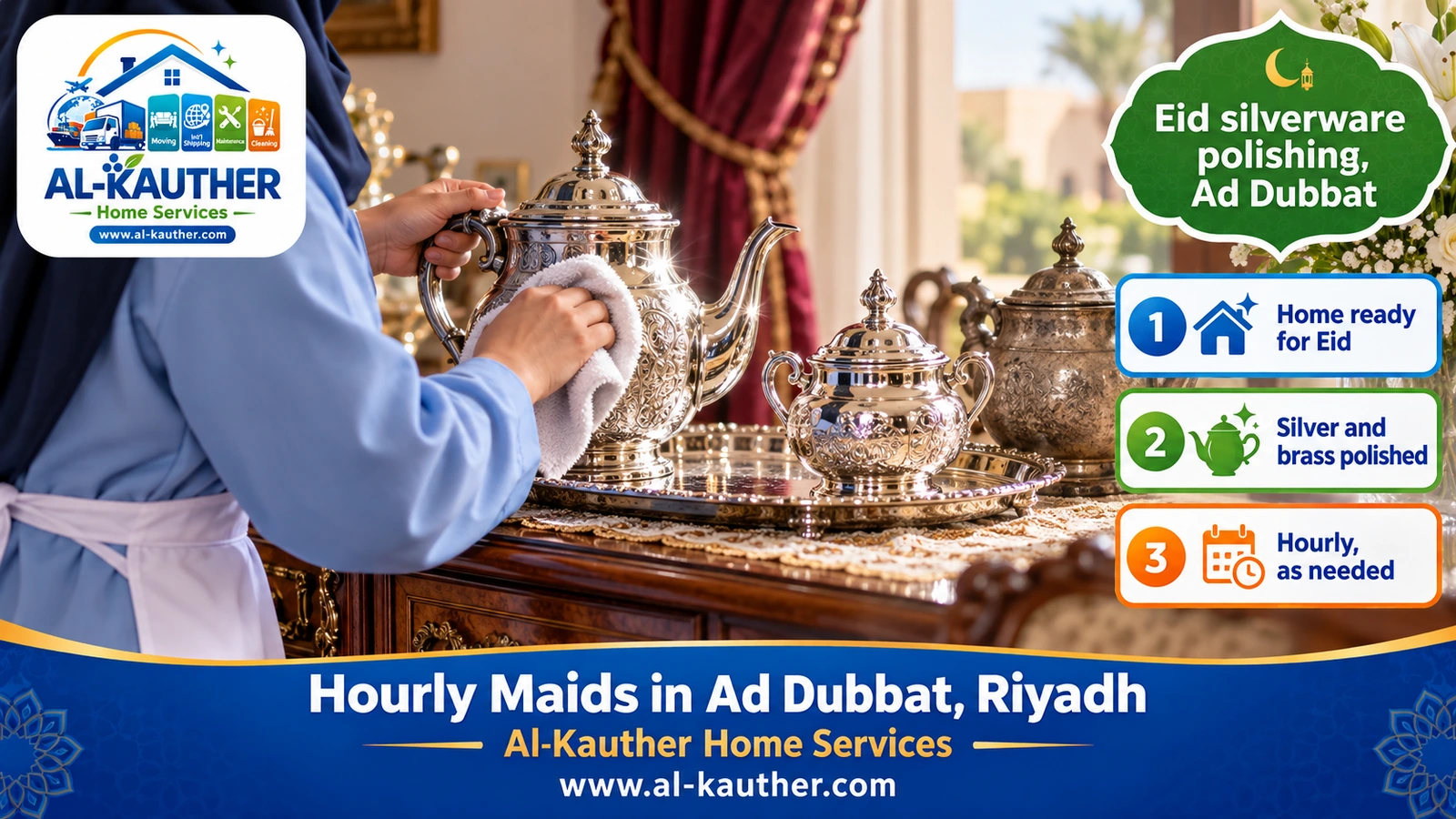 Eid silverware polishing, Ad Dubbat