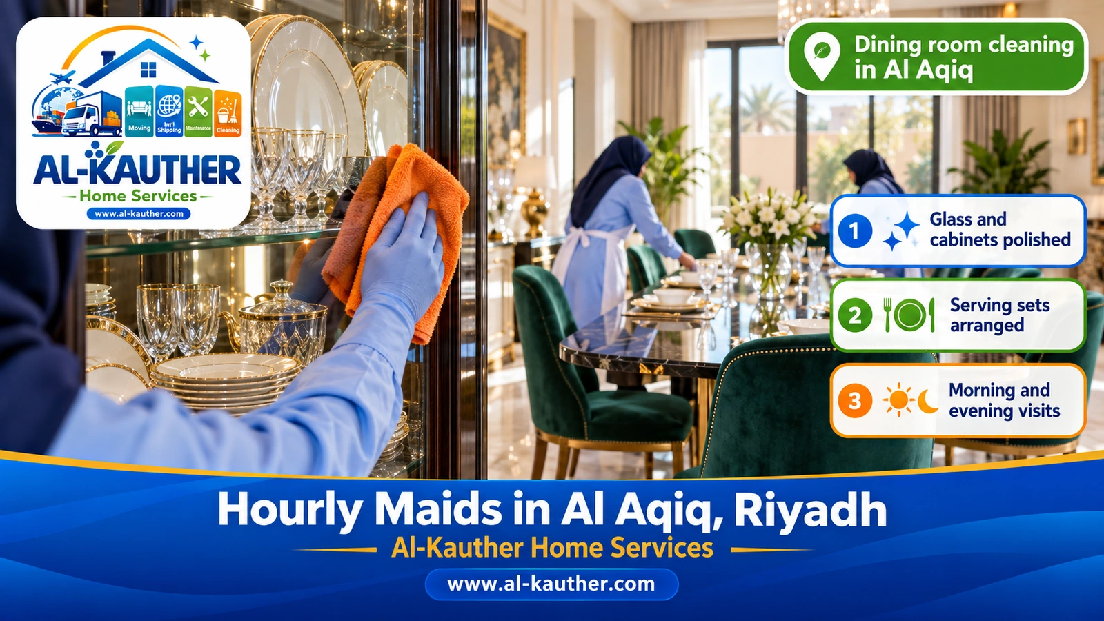Dining room cleaning in Al Aqiq
