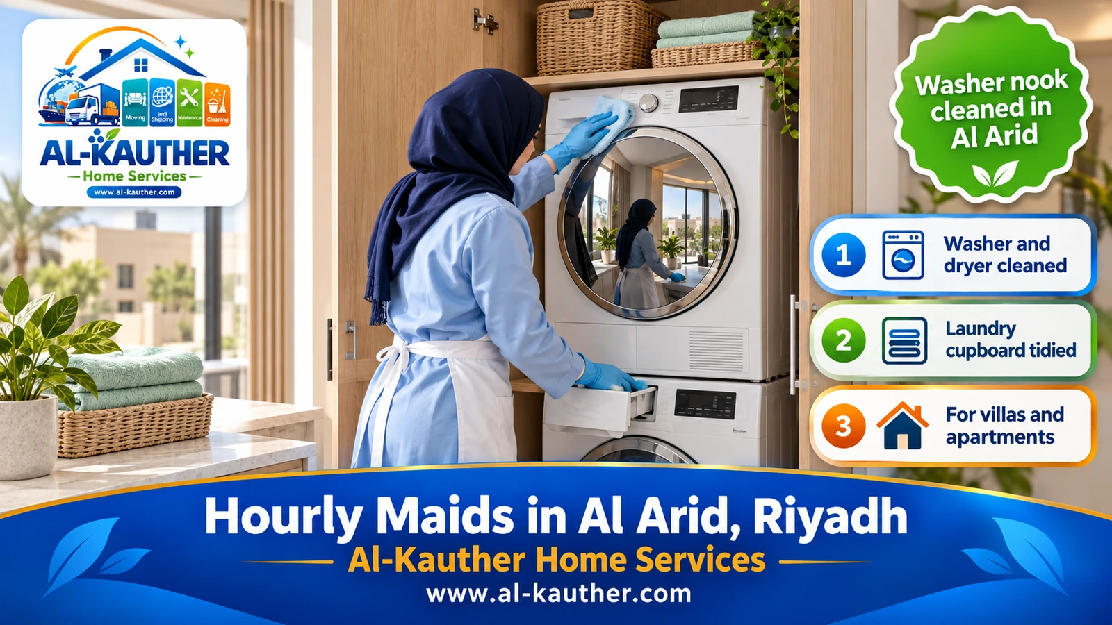 Washer nook cleaned in Al Arid