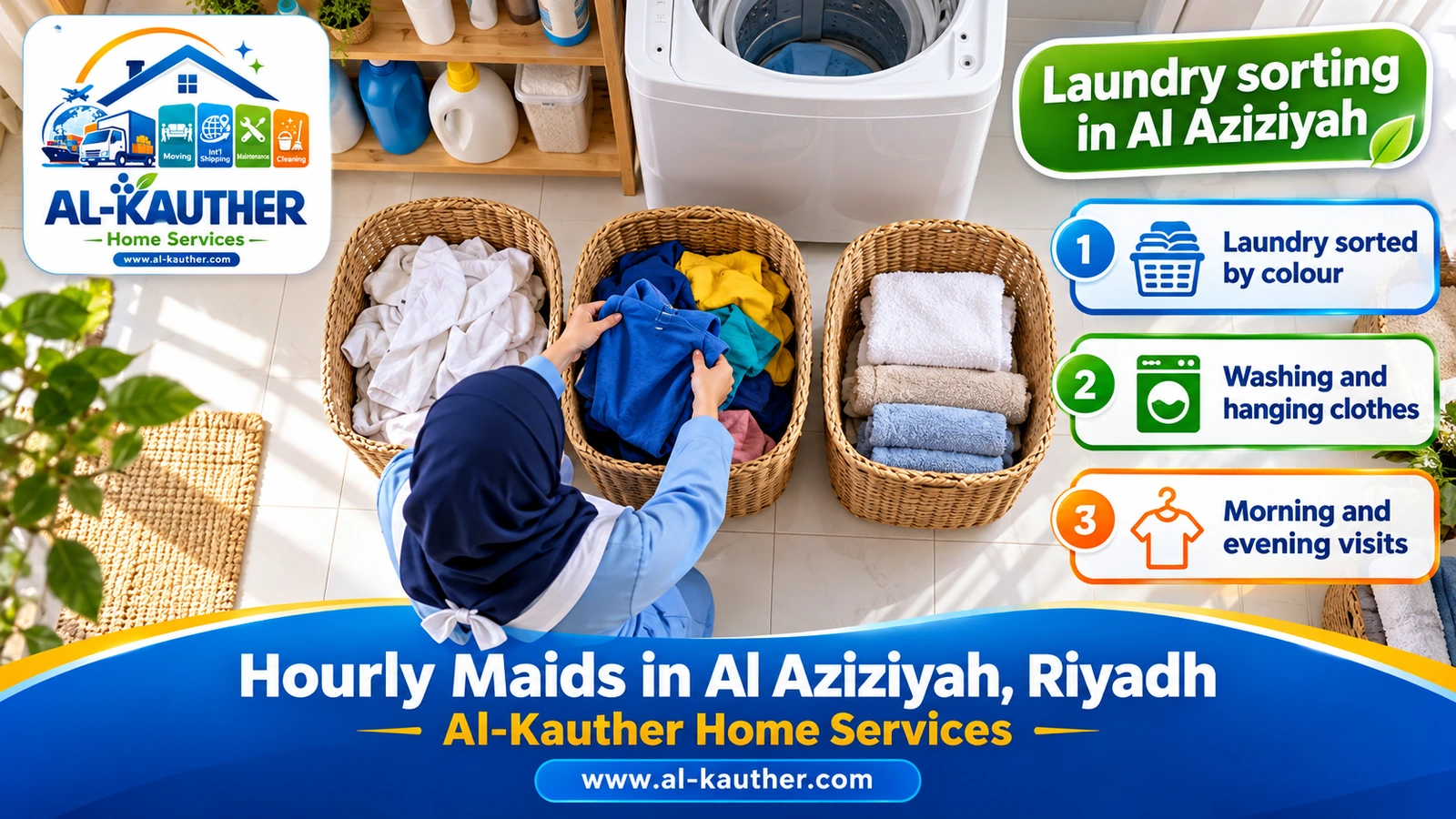 Laundry sorting in Al Aziziyah