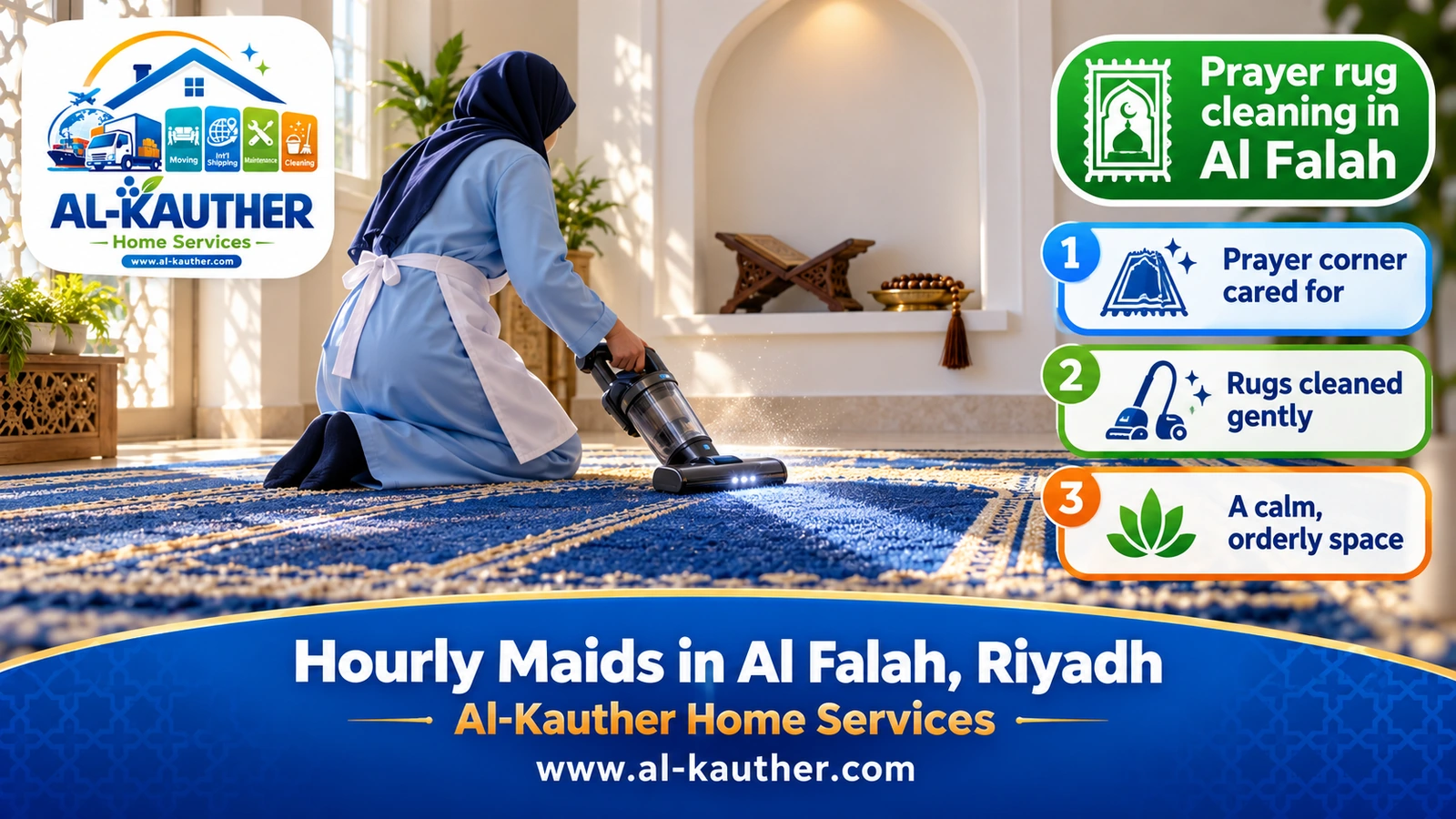 Prayer rug cleaning in Al Falah