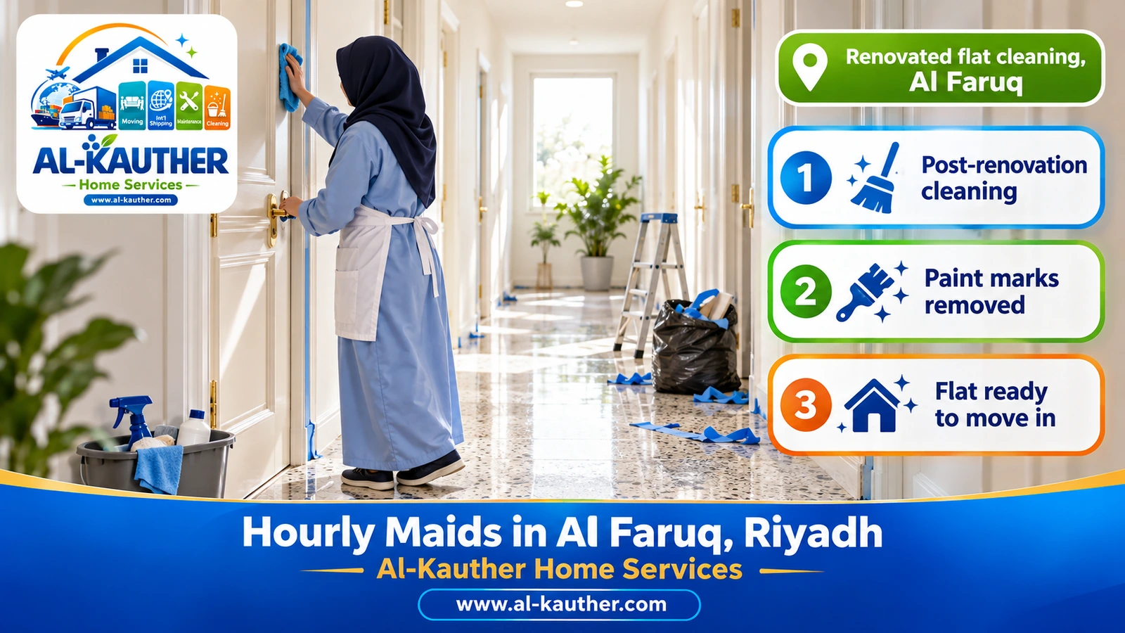 Renovated flat cleaning, Al Faruq