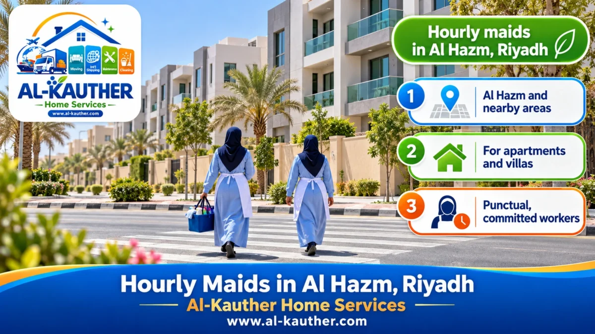 Hourly maids in Al Hazm, Riyadh