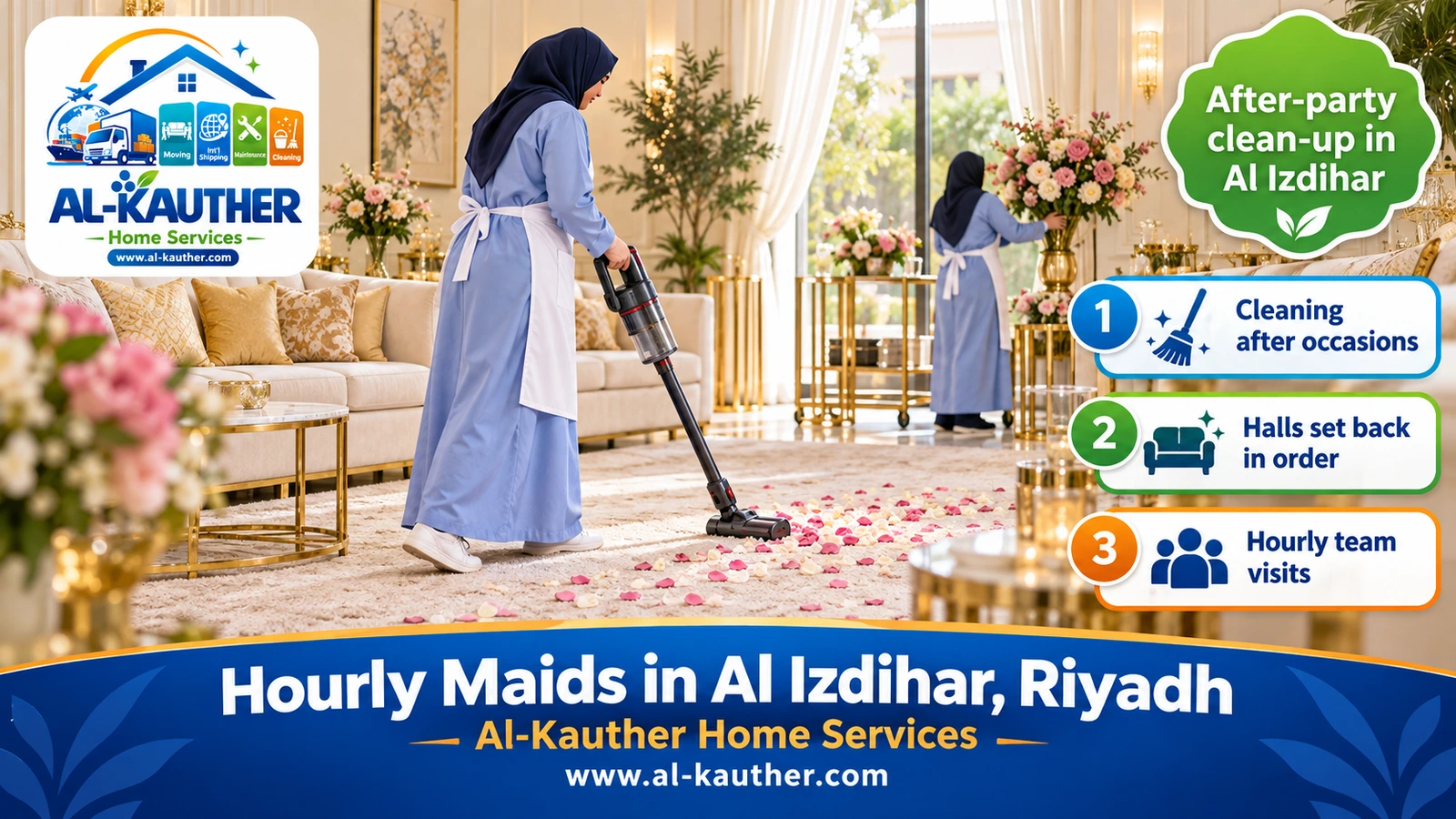 After-party clean-up in Al Izdihar