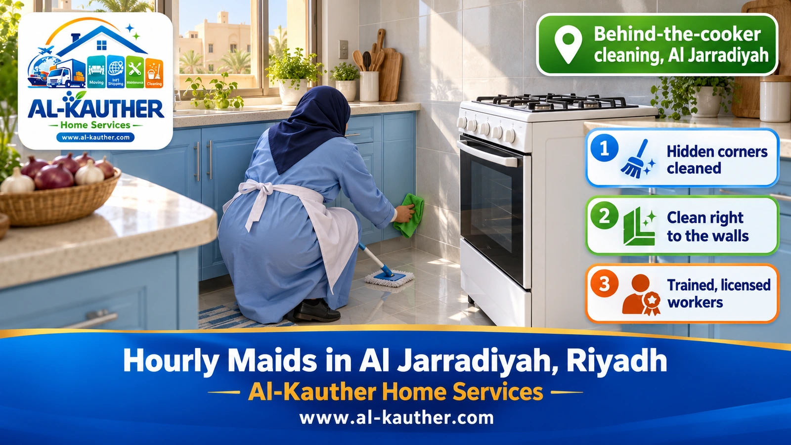 Behind-the-cooker cleaning, Al Jarradiyah
