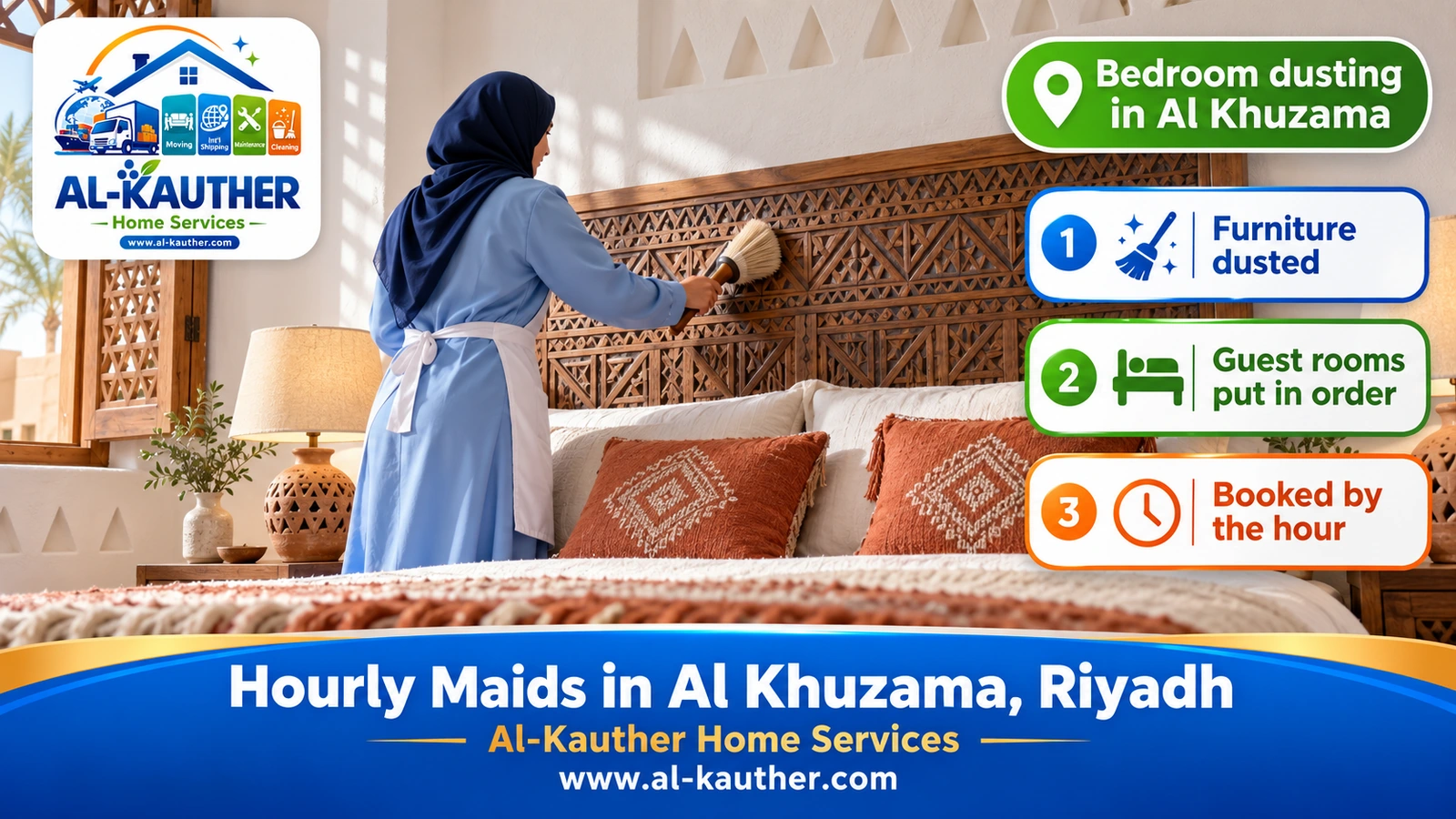 Bedroom dusting in Al Khuzama