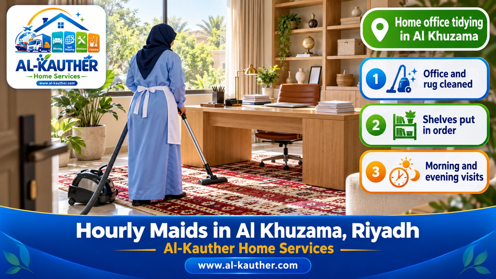 Home office tidying in Al Khuzama