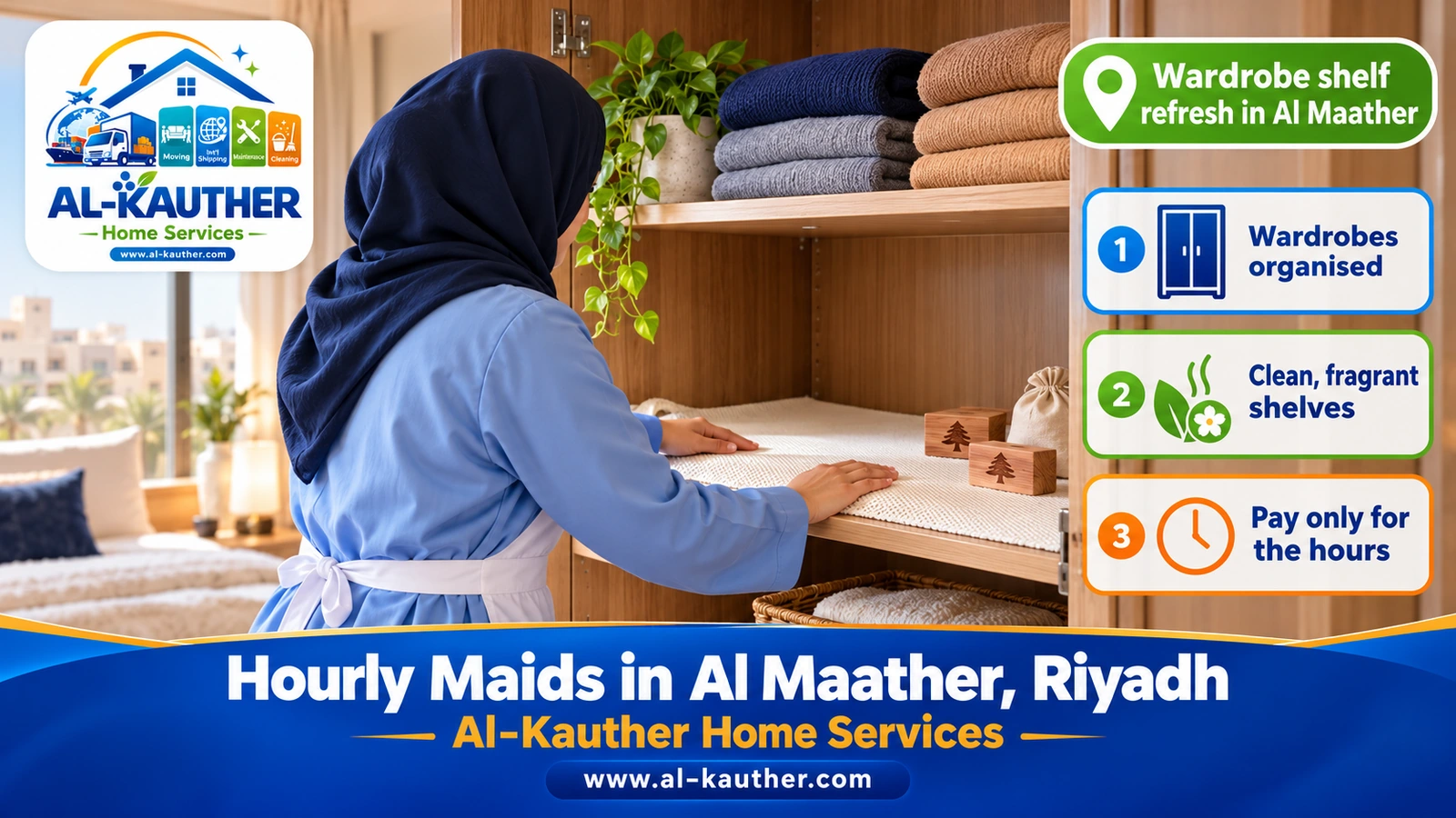 Wardrobe shelf refresh in Al Maather