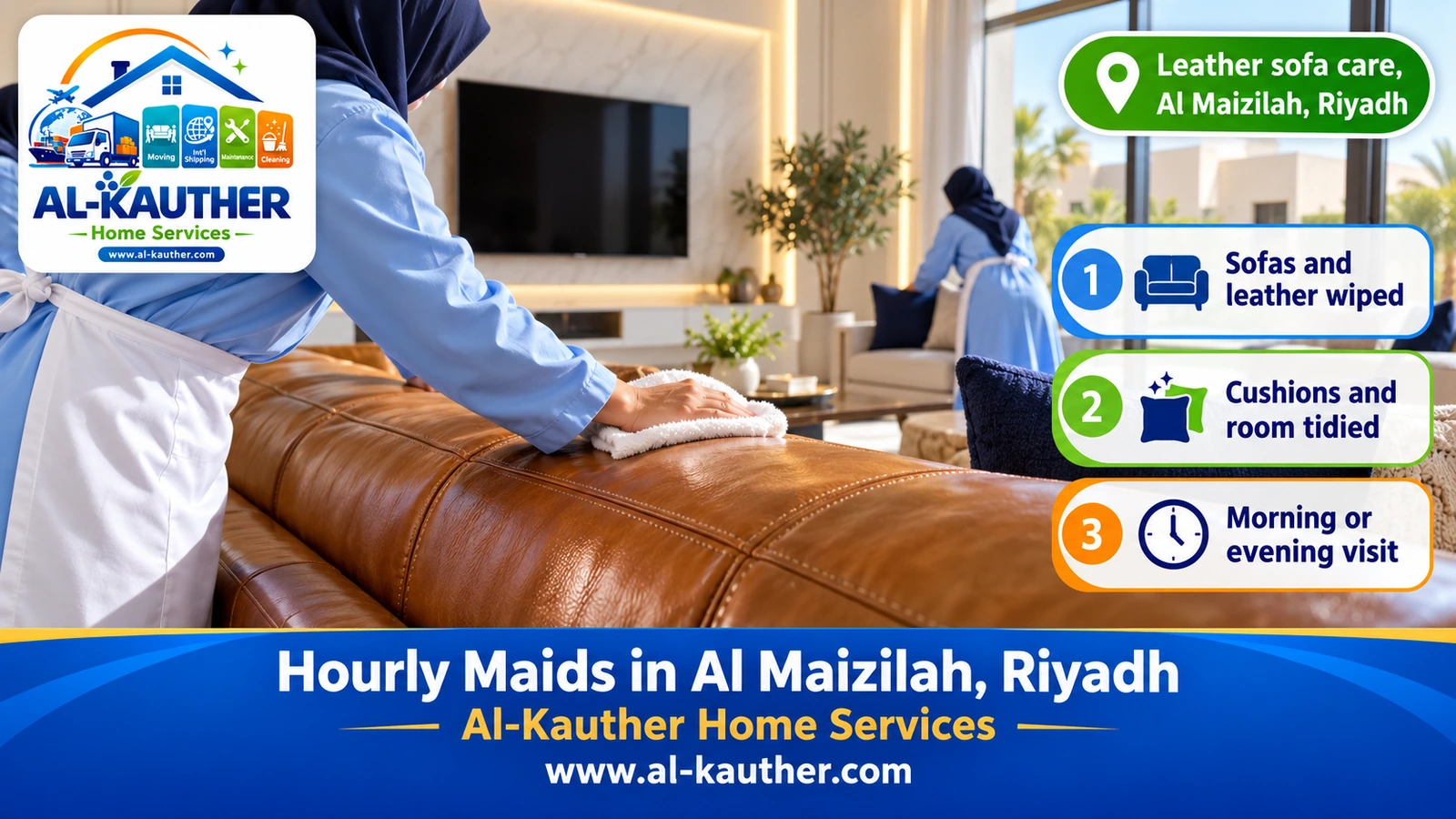 Leather sofa care, Al Maizilah, Riyadh