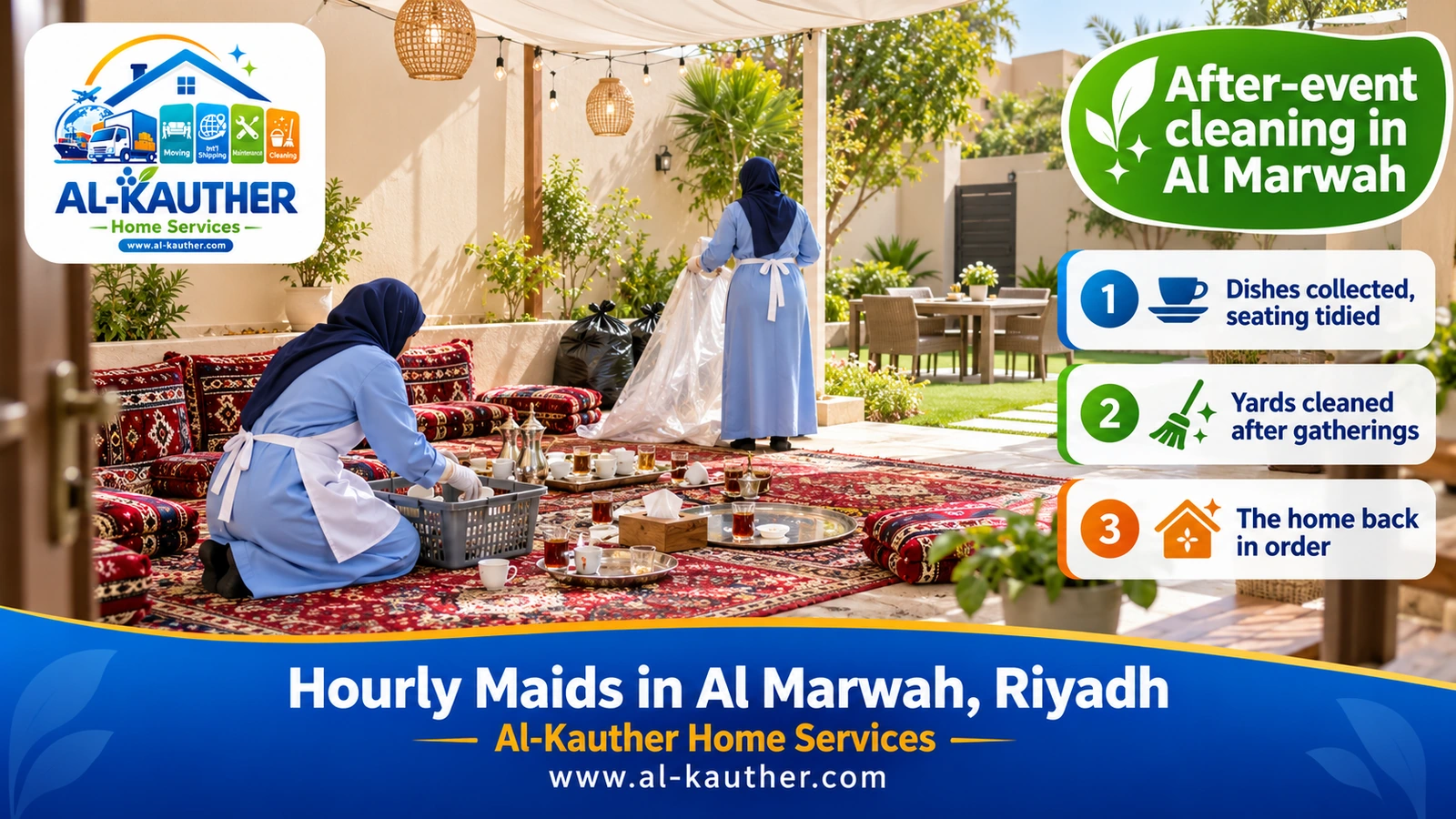 After-event cleaning in Al Marwah