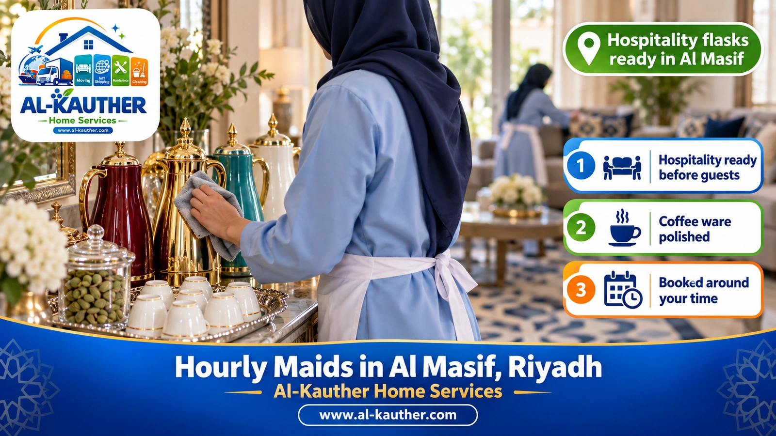 Hospitality flasks ready in Al Masif