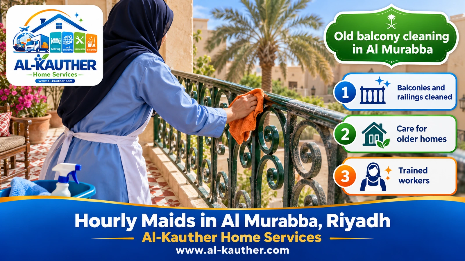 Old balcony cleaning in Al Murabba
