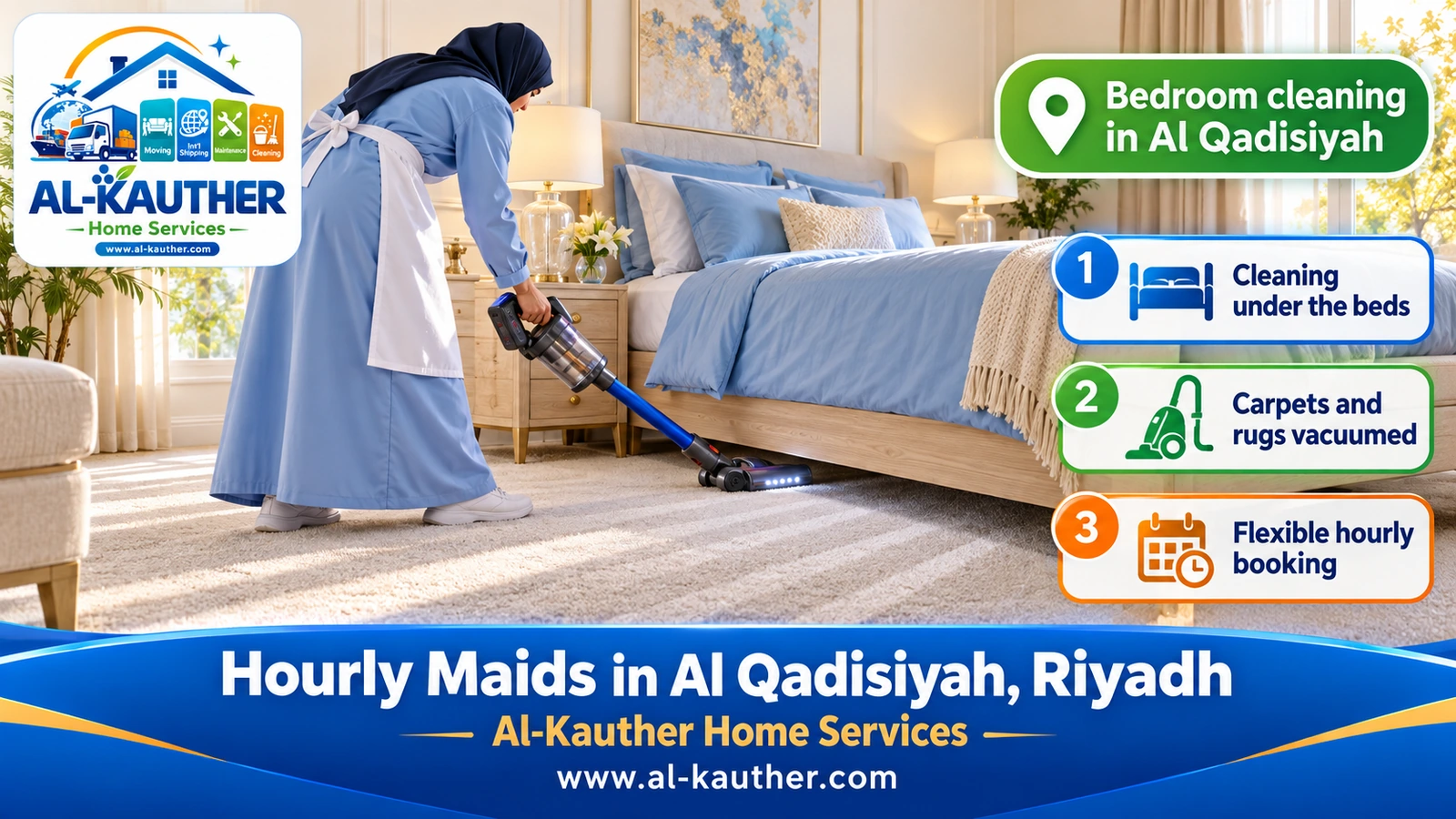 Bedroom cleaning in Al Qadisiyah