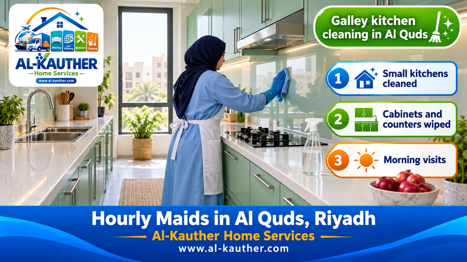 Galley kitchen cleaning in Al Quds