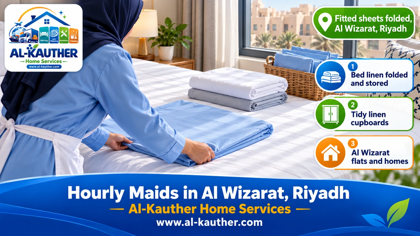Fitted sheets folded, Al Wizarat, Riyadh