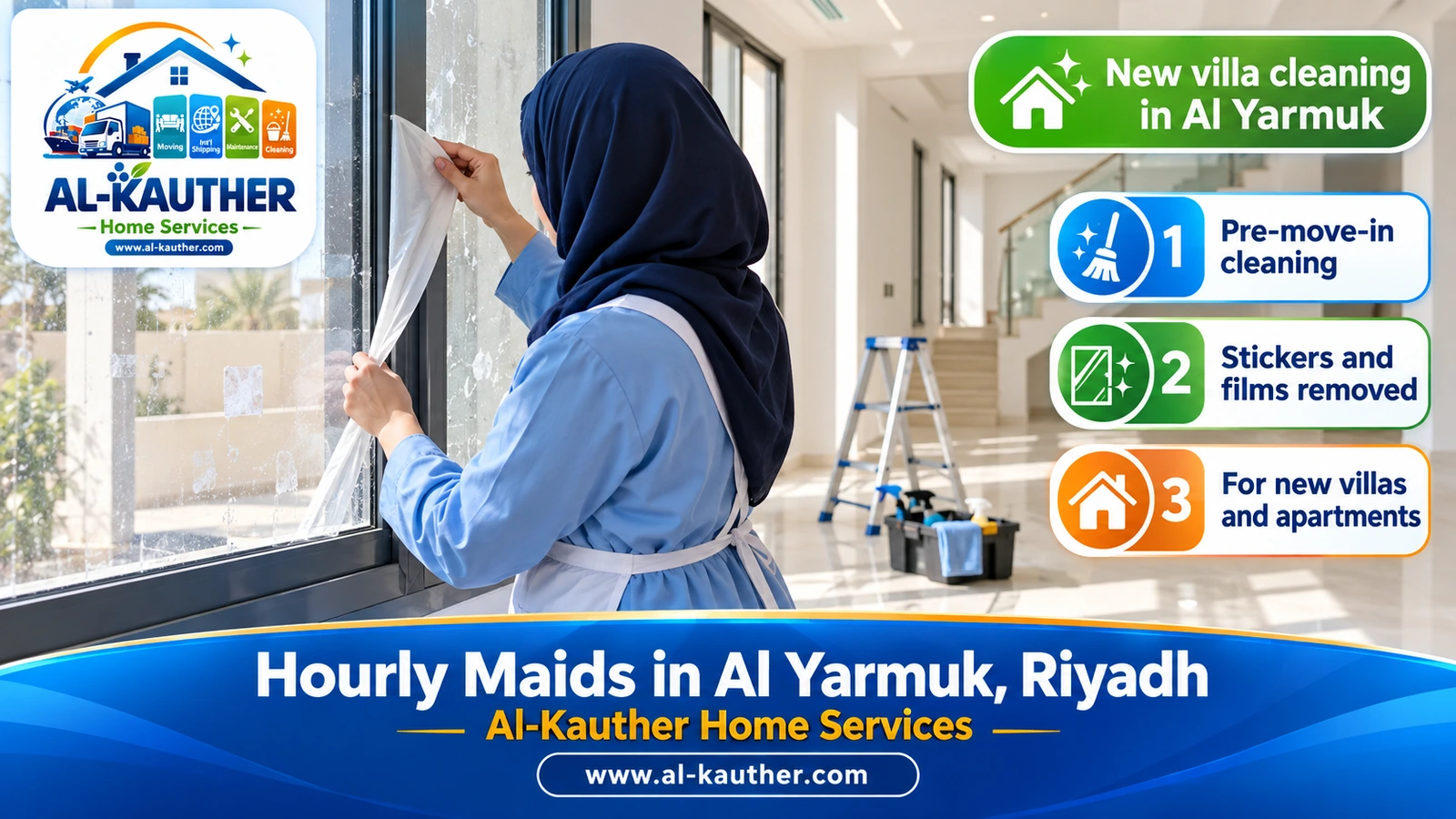 New villa cleaning in Al Yarmuk