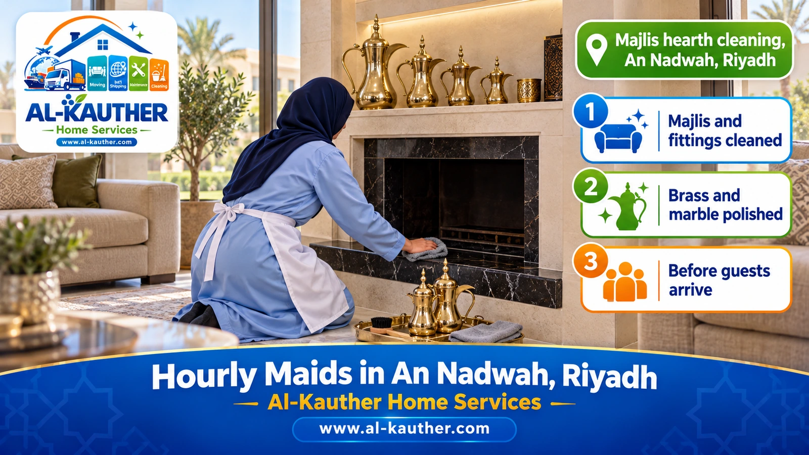 Majlis hearth cleaning, An Nadwah, Riyadh
