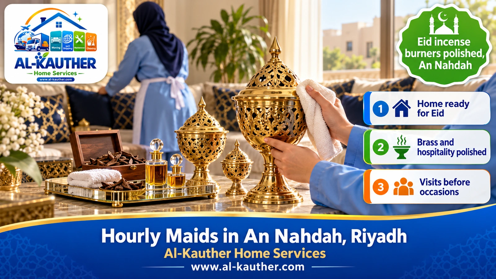 Eid incense burners polished, An Nahdah
