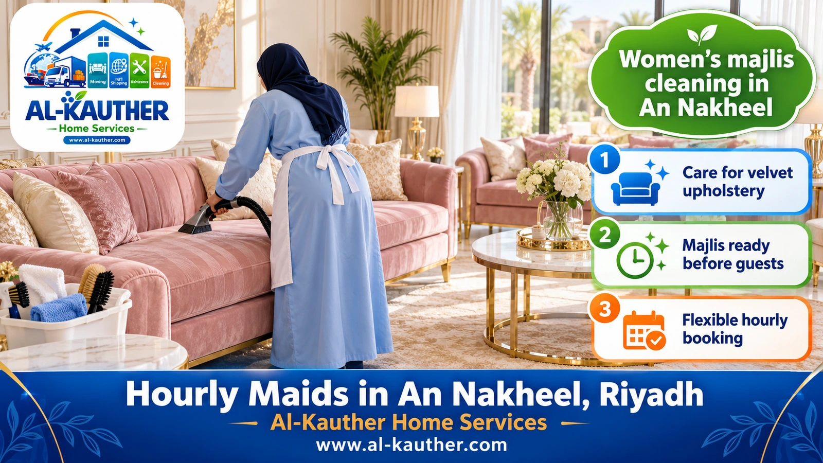 Women’s majlis cleaning in An Nakheel