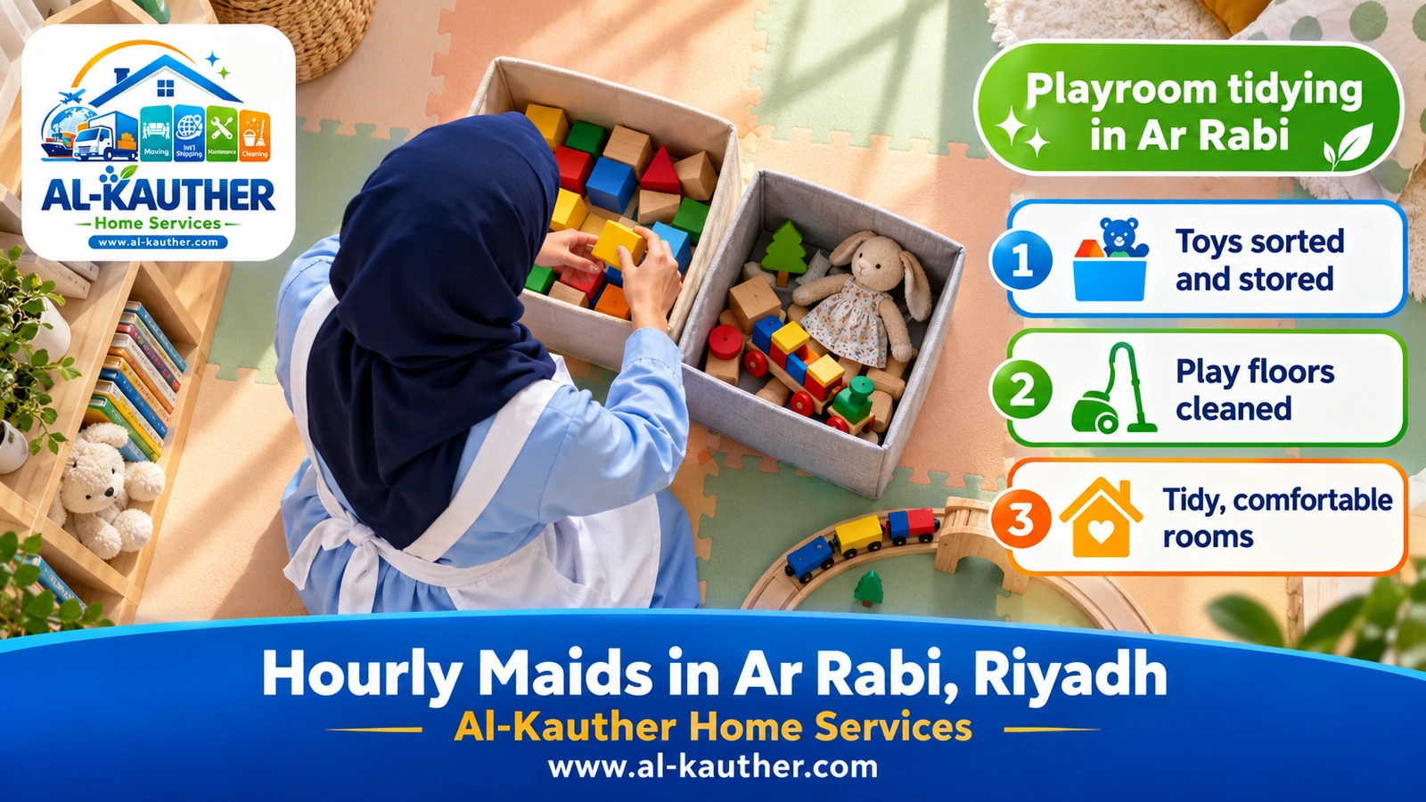 Playroom tidying in Ar Rabi