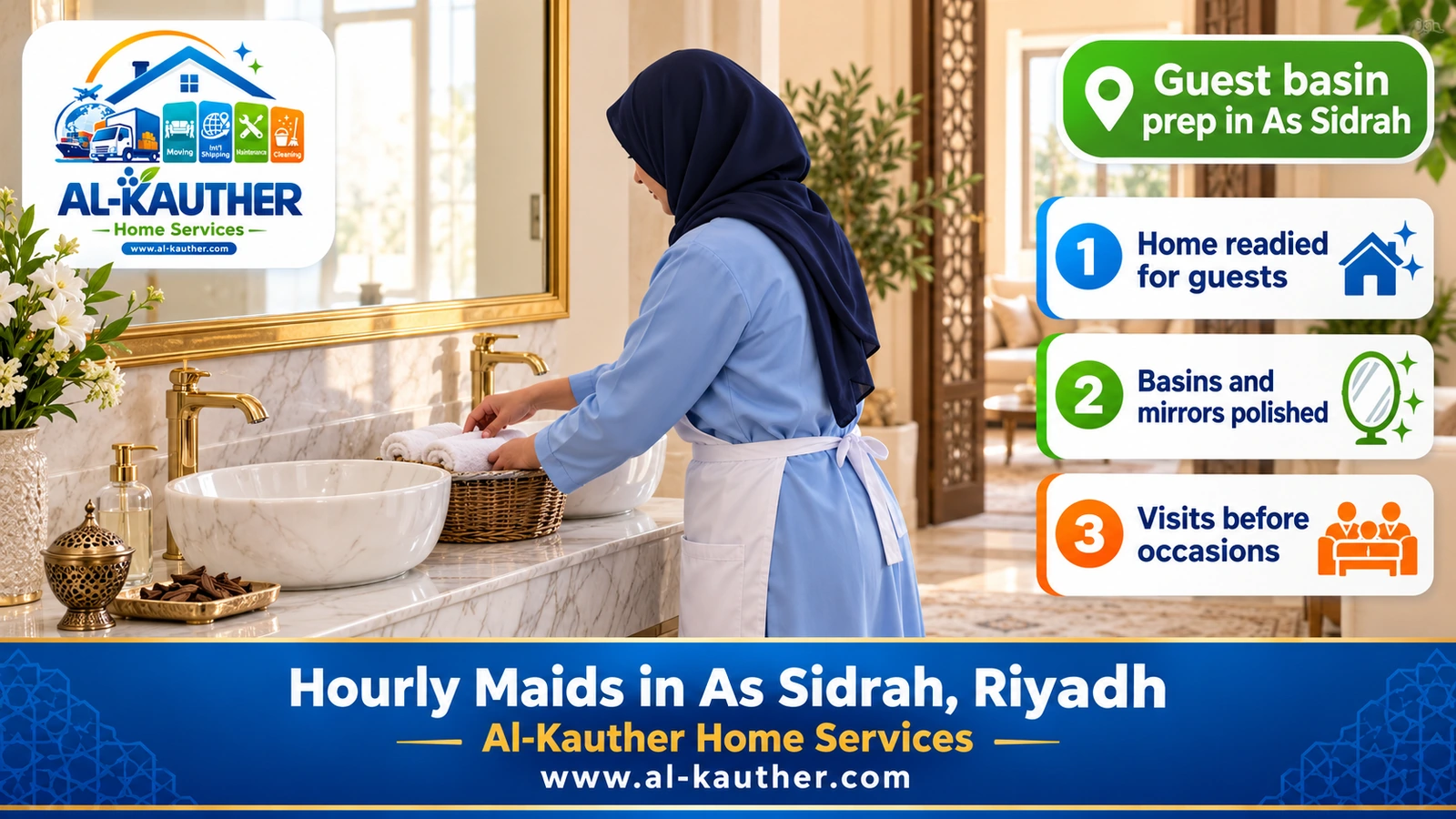 Guest basin prep in As Sidrah