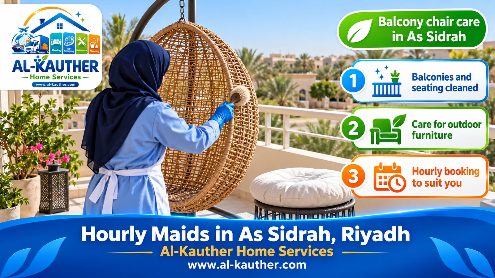Balcony chair care in As Sidrah