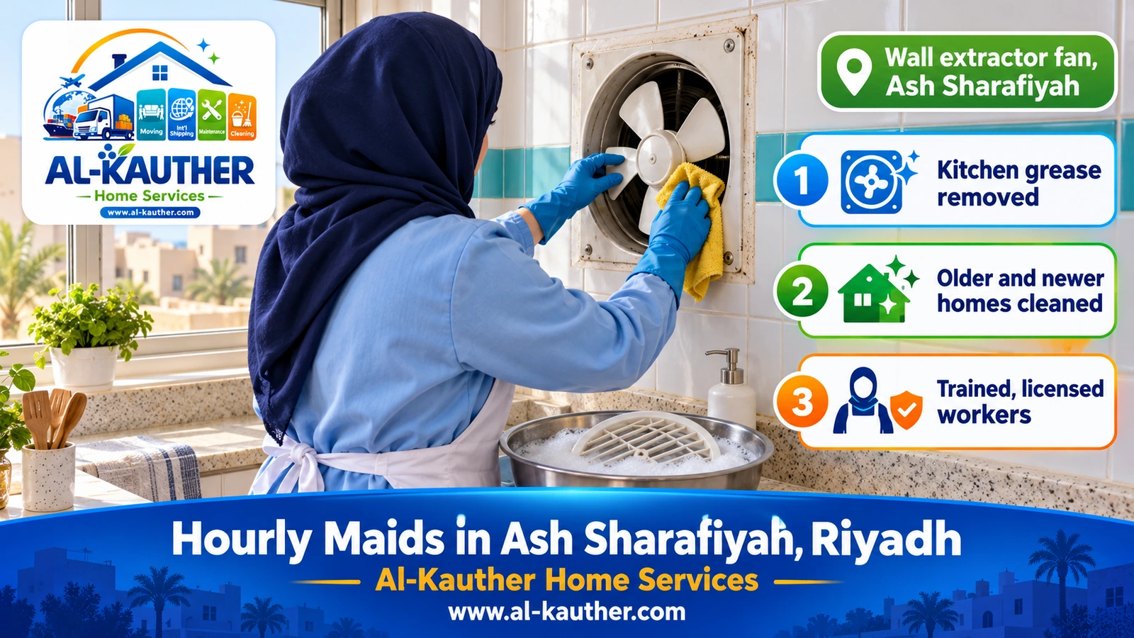 Wall extractor fan, Ash Sharafiyah
