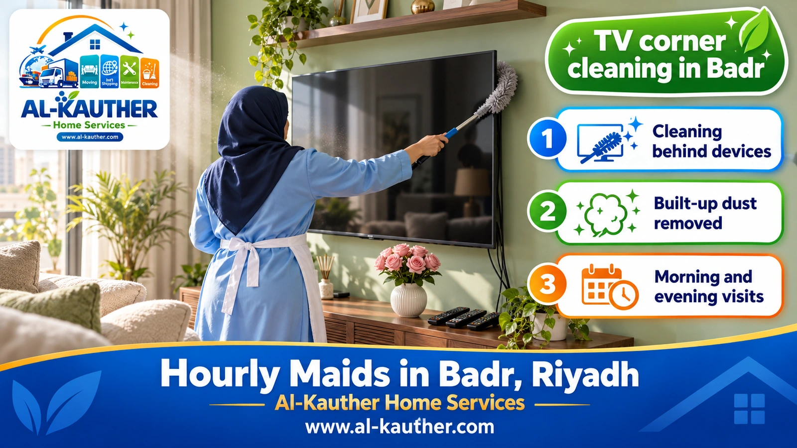 TV corner cleaning in Badr
