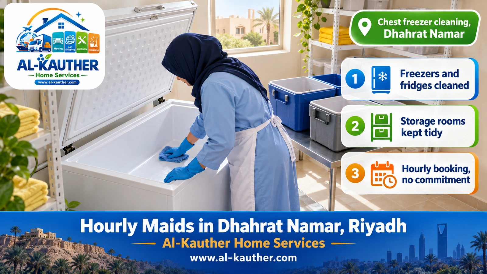 Chest freezer cleaning, Dhahrat Namar