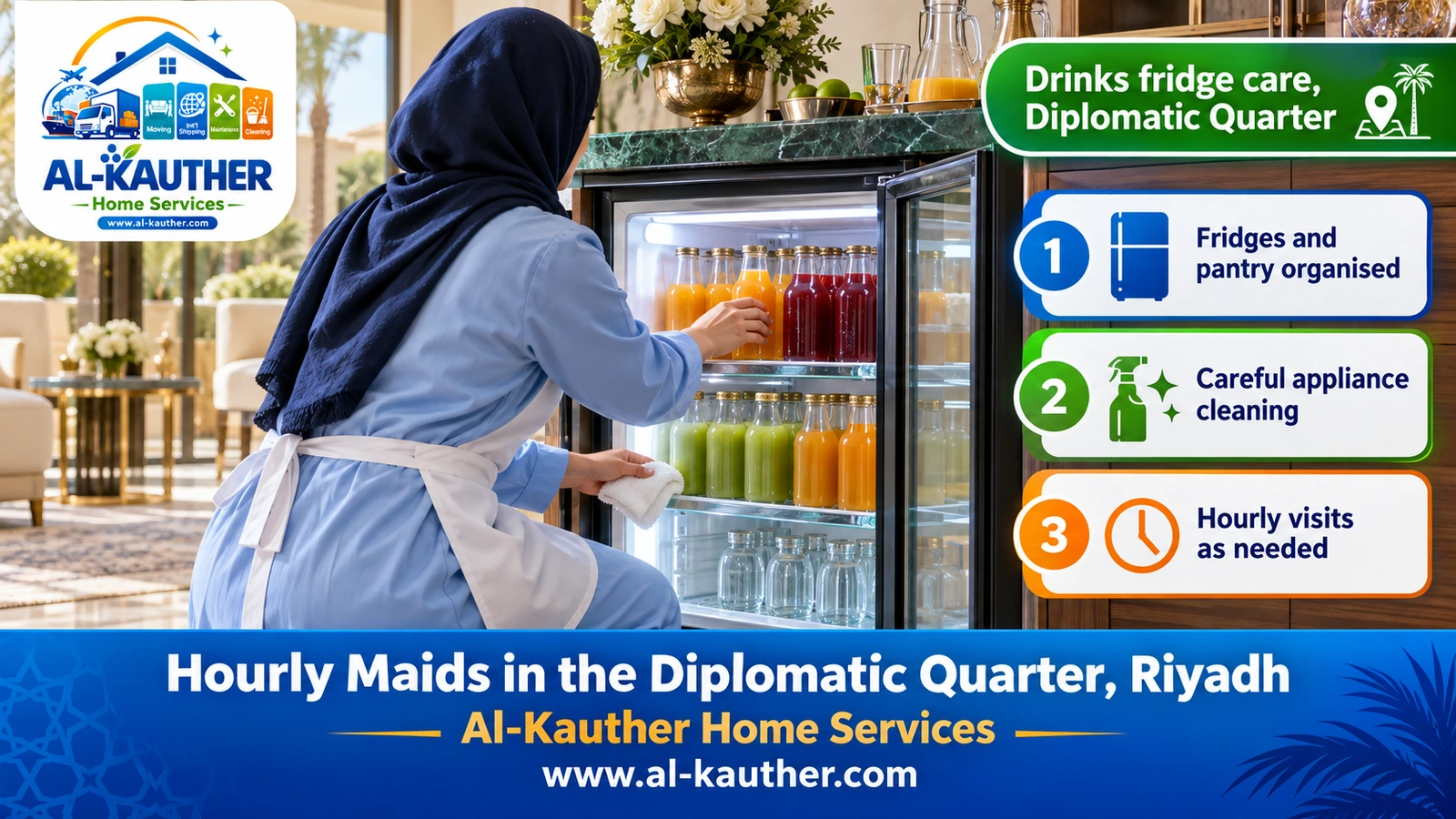 Drinks fridge care, Diplomatic Quarter