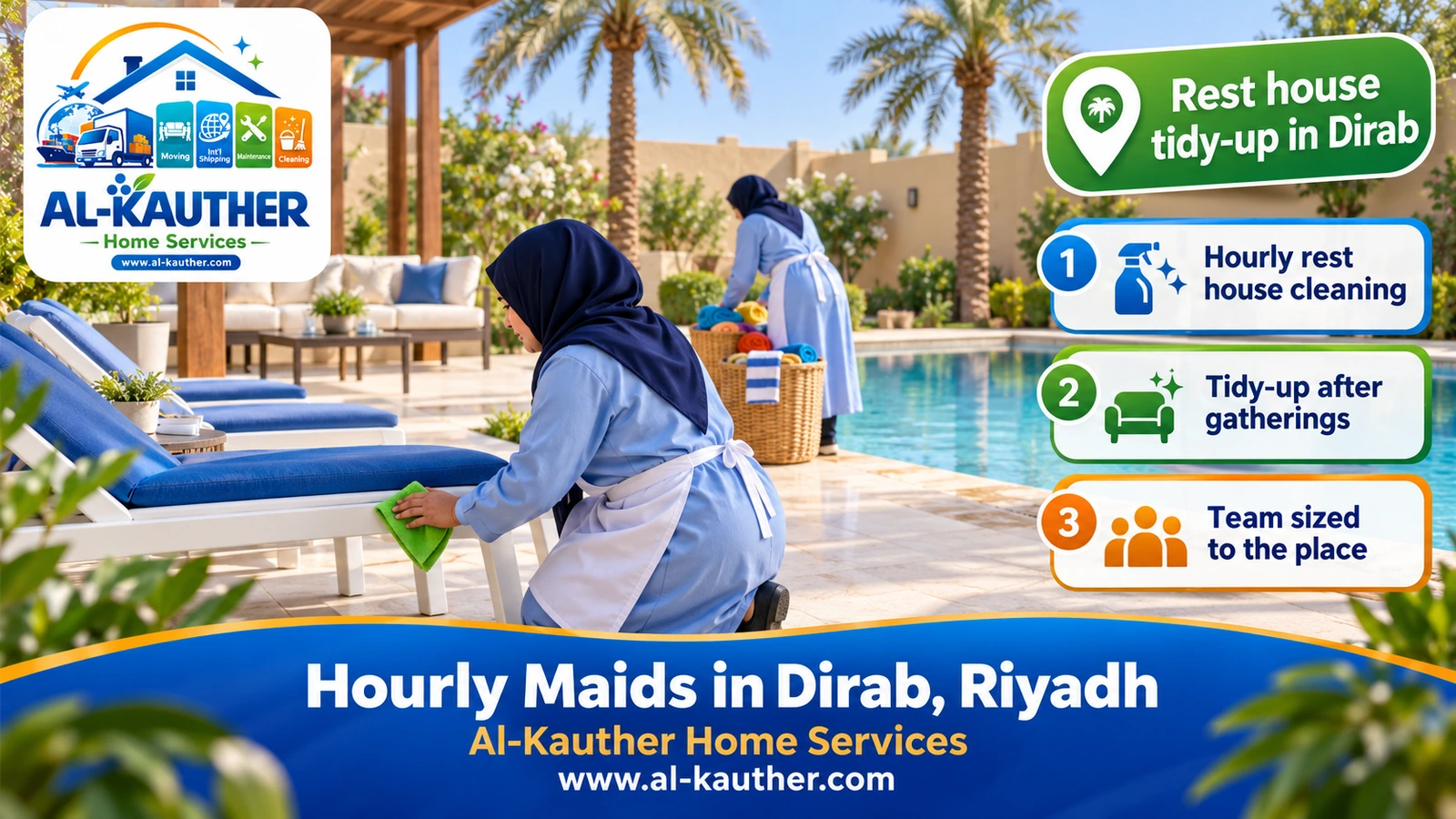 Rest house tidy-up in Dirab