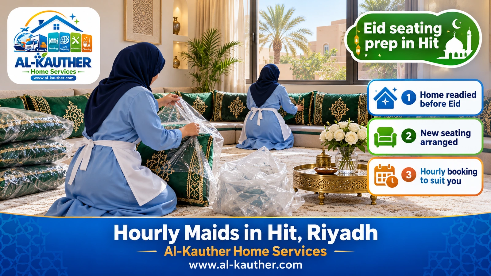 Eid seating prep in Hit