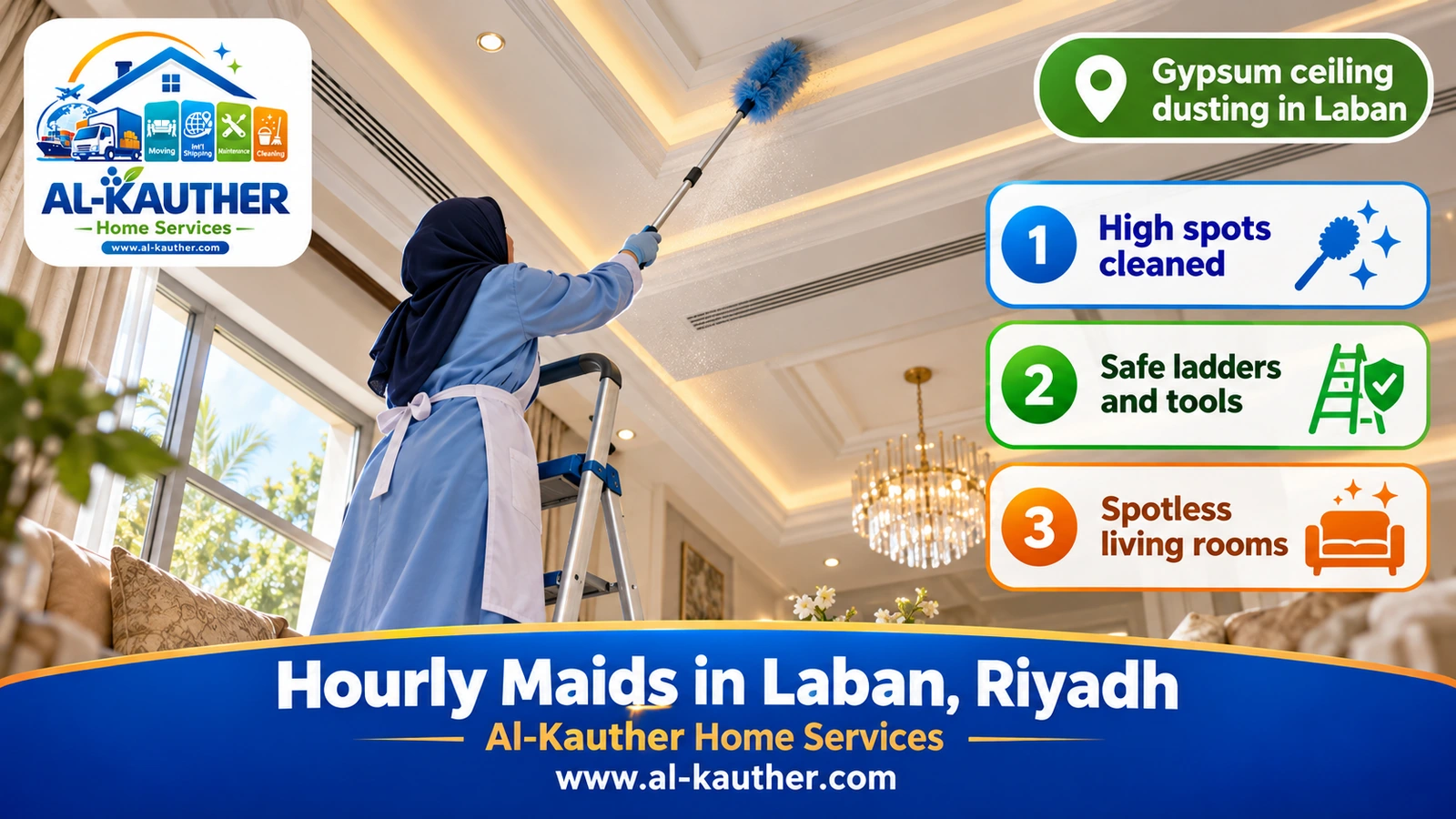 Gypsum ceiling dusting in Laban