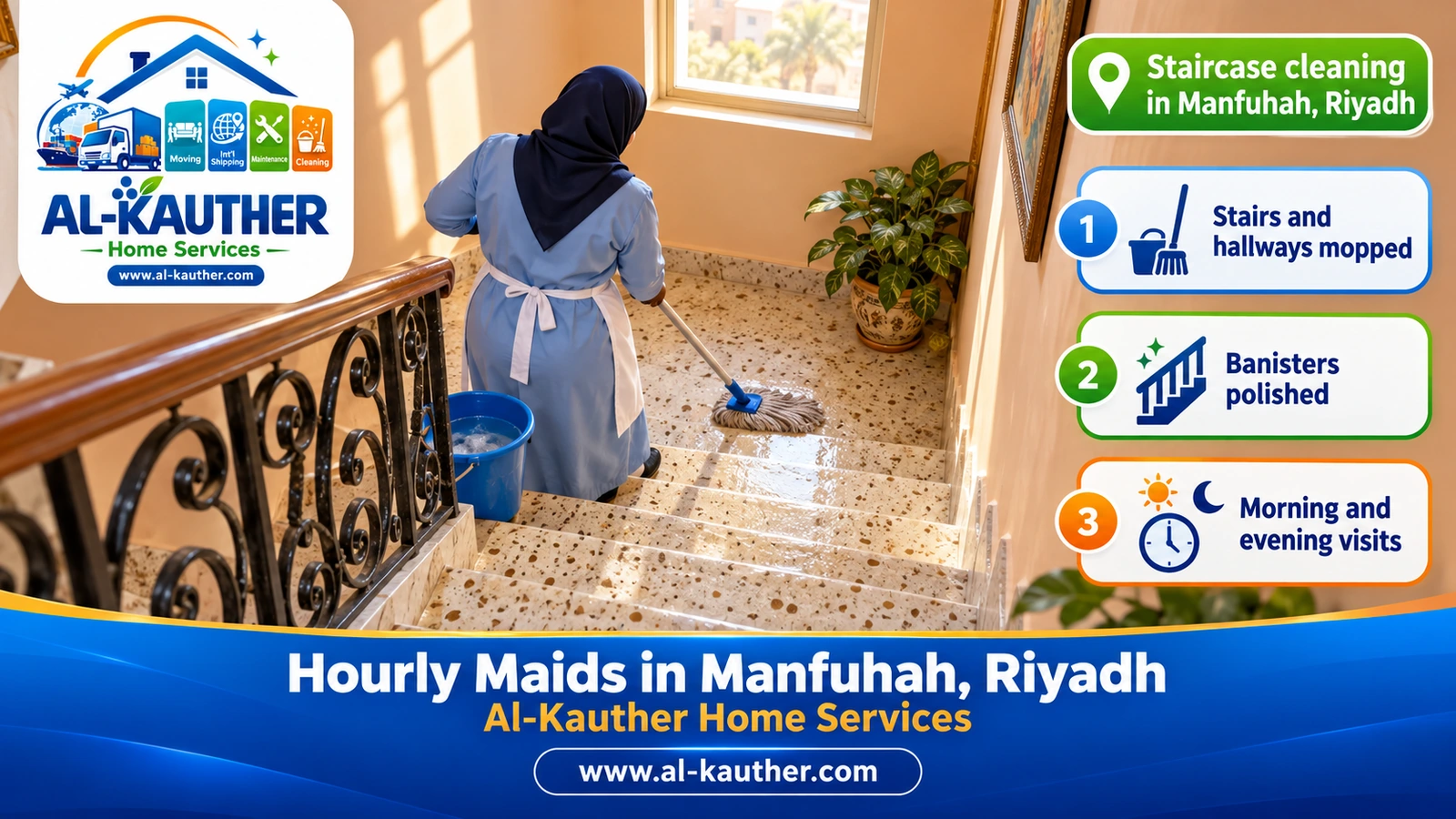 Staircase cleaning in Manfuhah, Riyadh