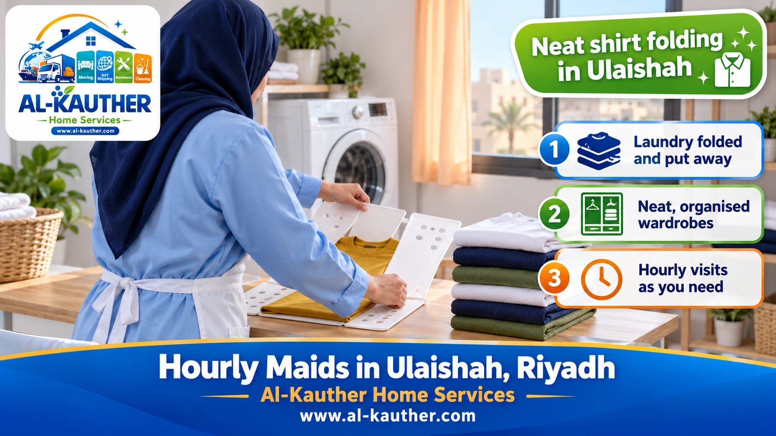 Neat shirt folding in Ulaishah
