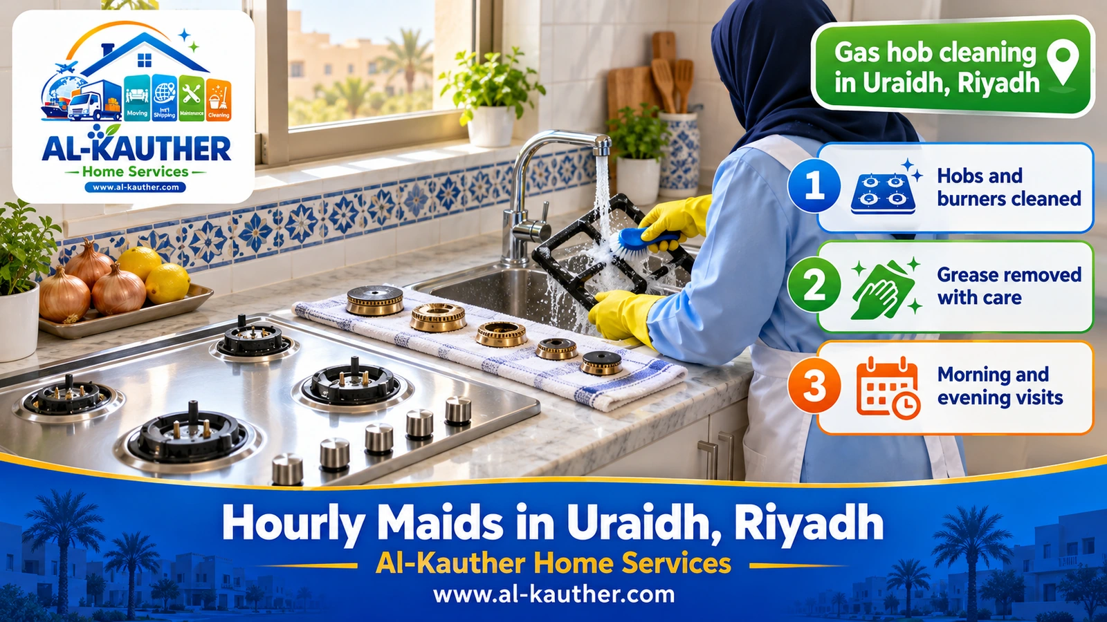 Gas hob cleaning in Uraidh, Riyadh